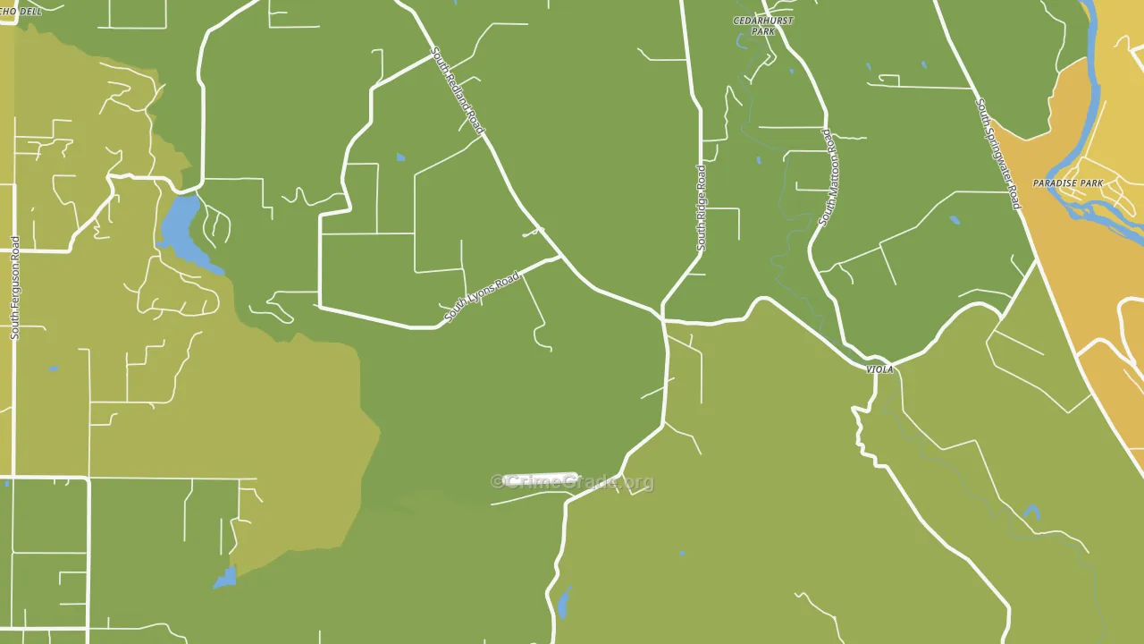 Viola, OR Map of Vandalism Rates