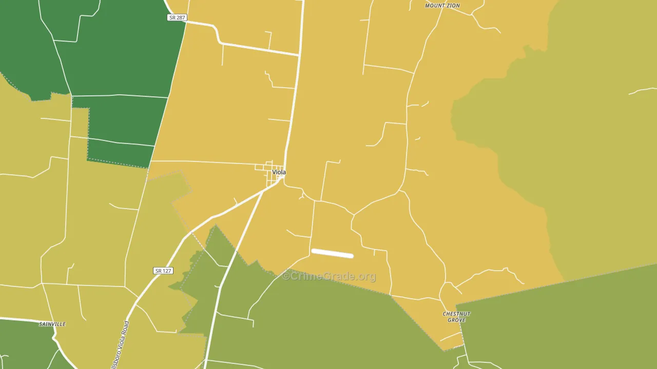 Viola, TN Map of Vandalism Rates