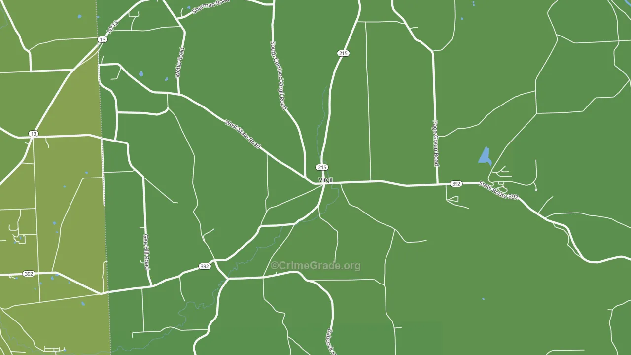 Virgil, NY Map of Vandalism Rates