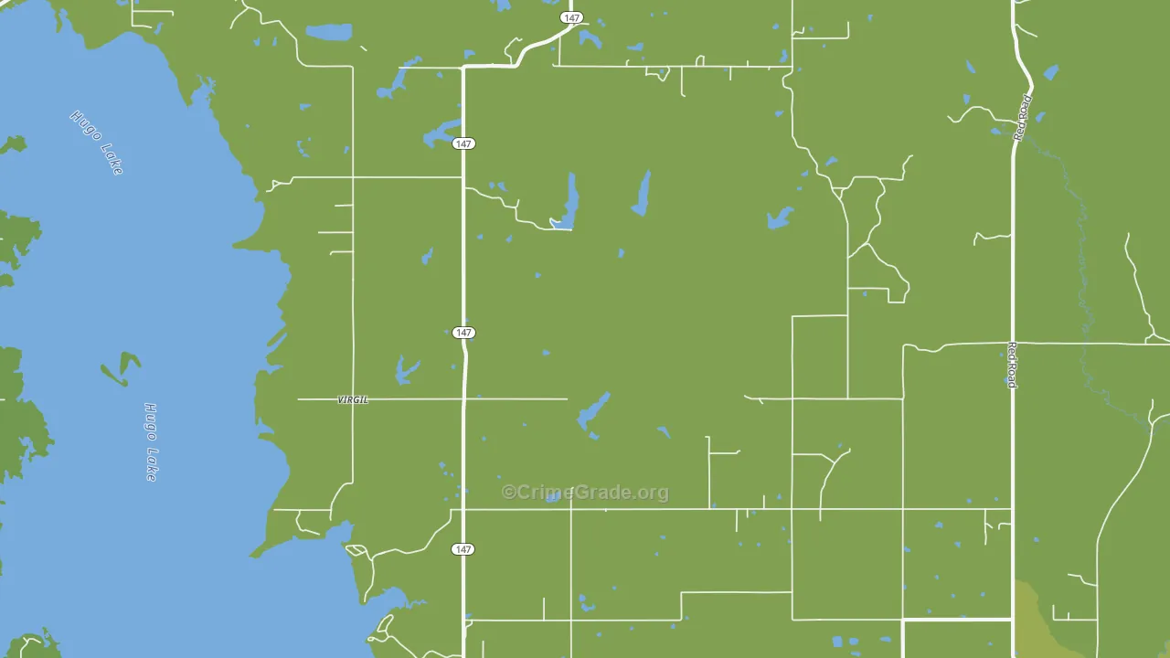 Virgil, OK Map of Vandalism Rates