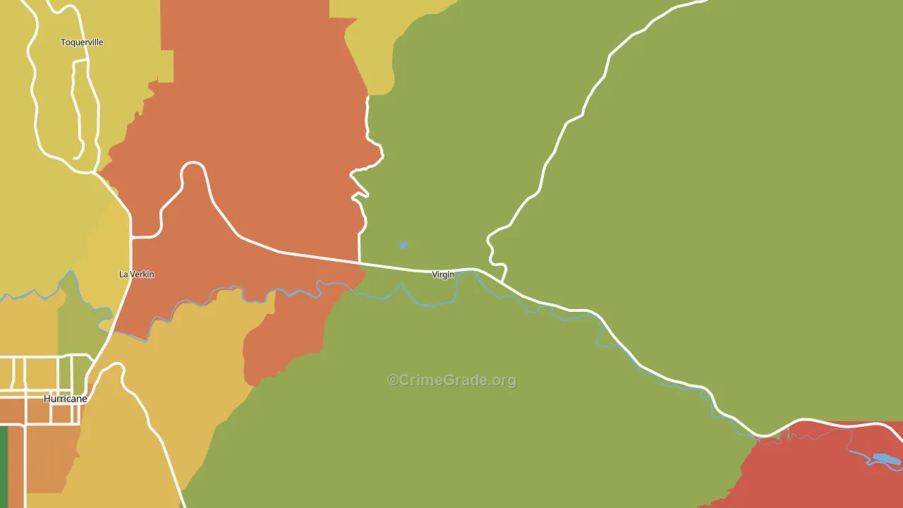 Virgin, UT Map of Vandalism Rates