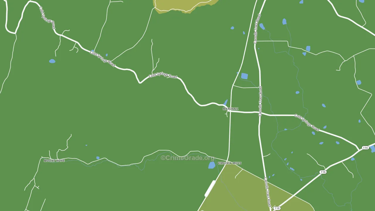 Virginia Mills, PA Map of Vandalism Rates