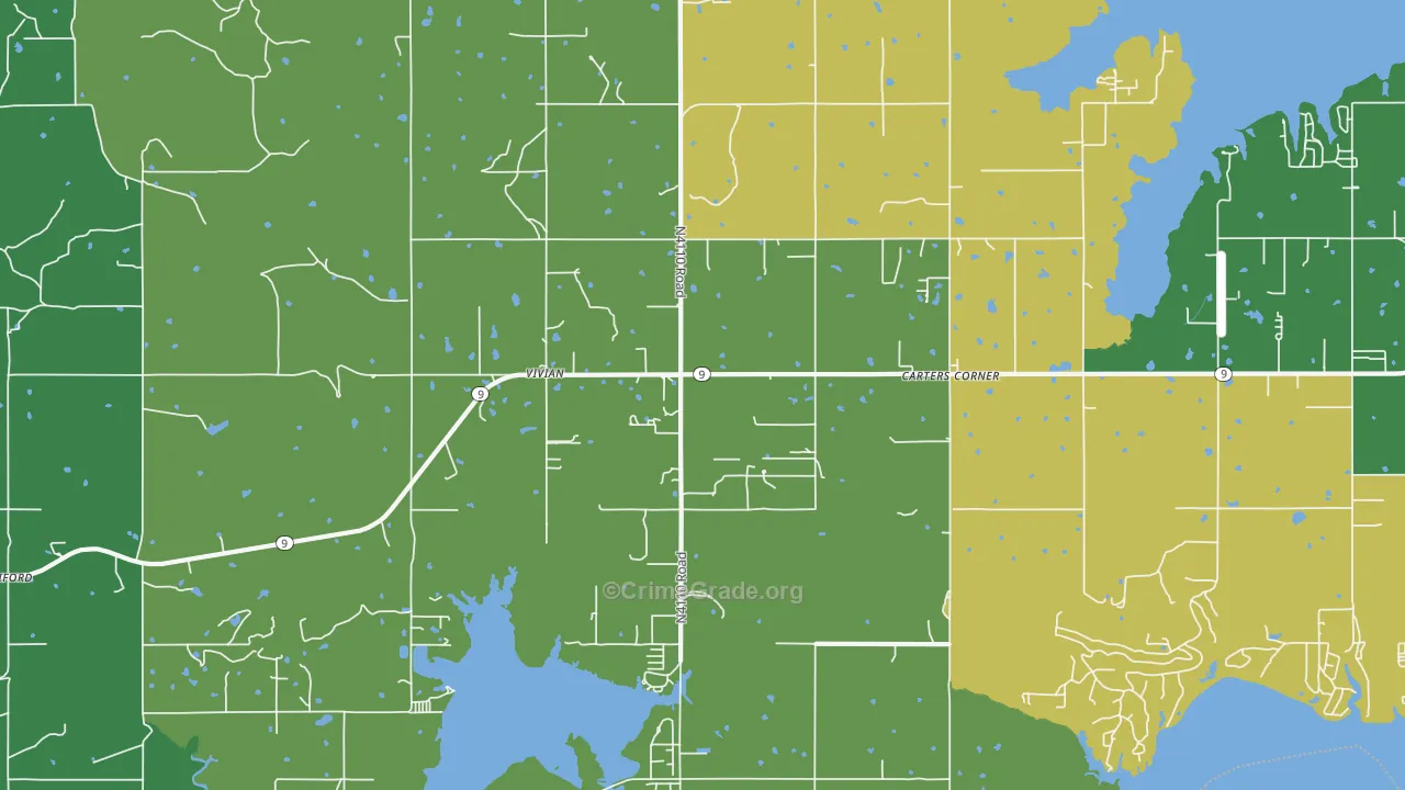 Vivian, OK Map of Vandalism Rates