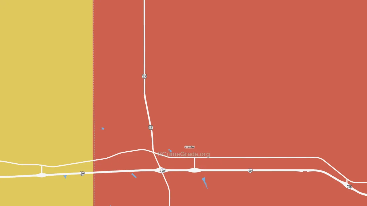 Vivian, SD Map of Vandalism Rates