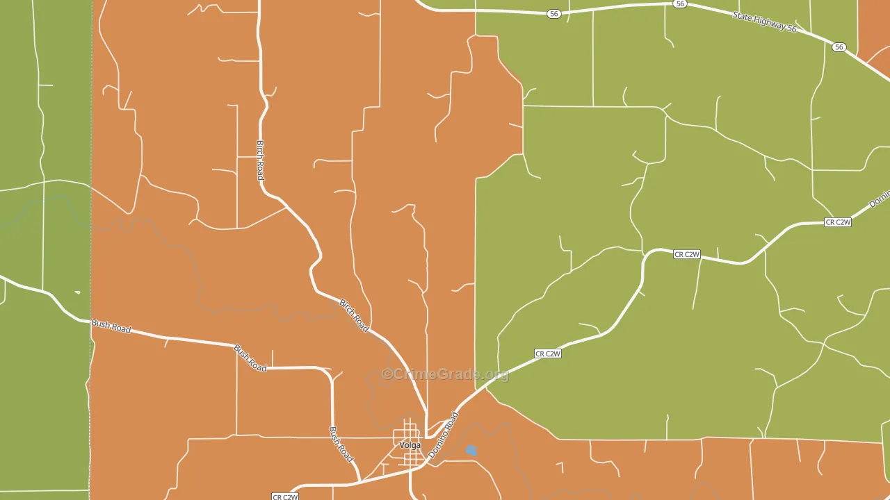 Volga, IA Map of Vandalism Rates