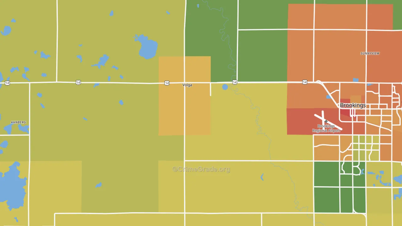 Volga, SD Map of Vandalism Rates
