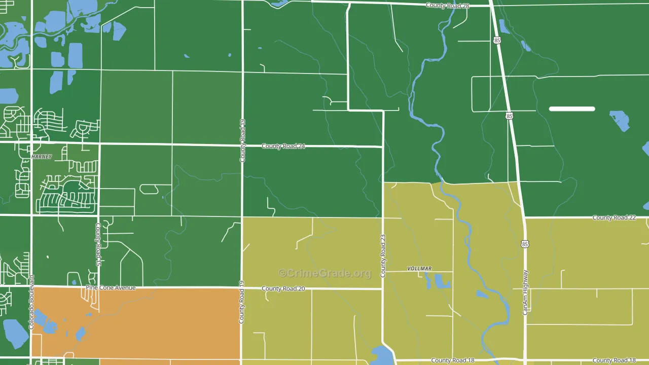 Vollmar, CO Map of Vandalism Rates