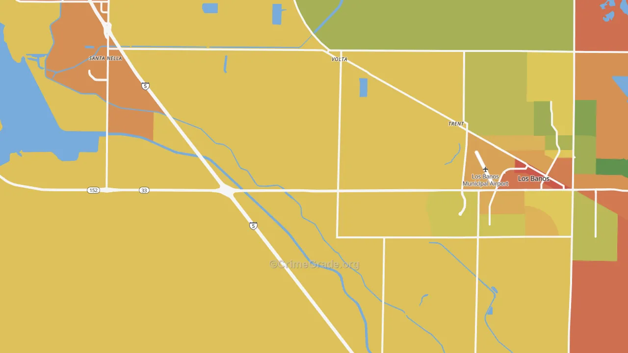 Volta, CA Map of Vandalism Rates