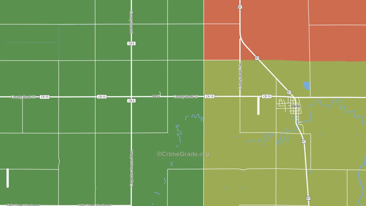 Voss, ND Map of Vandalism Rates