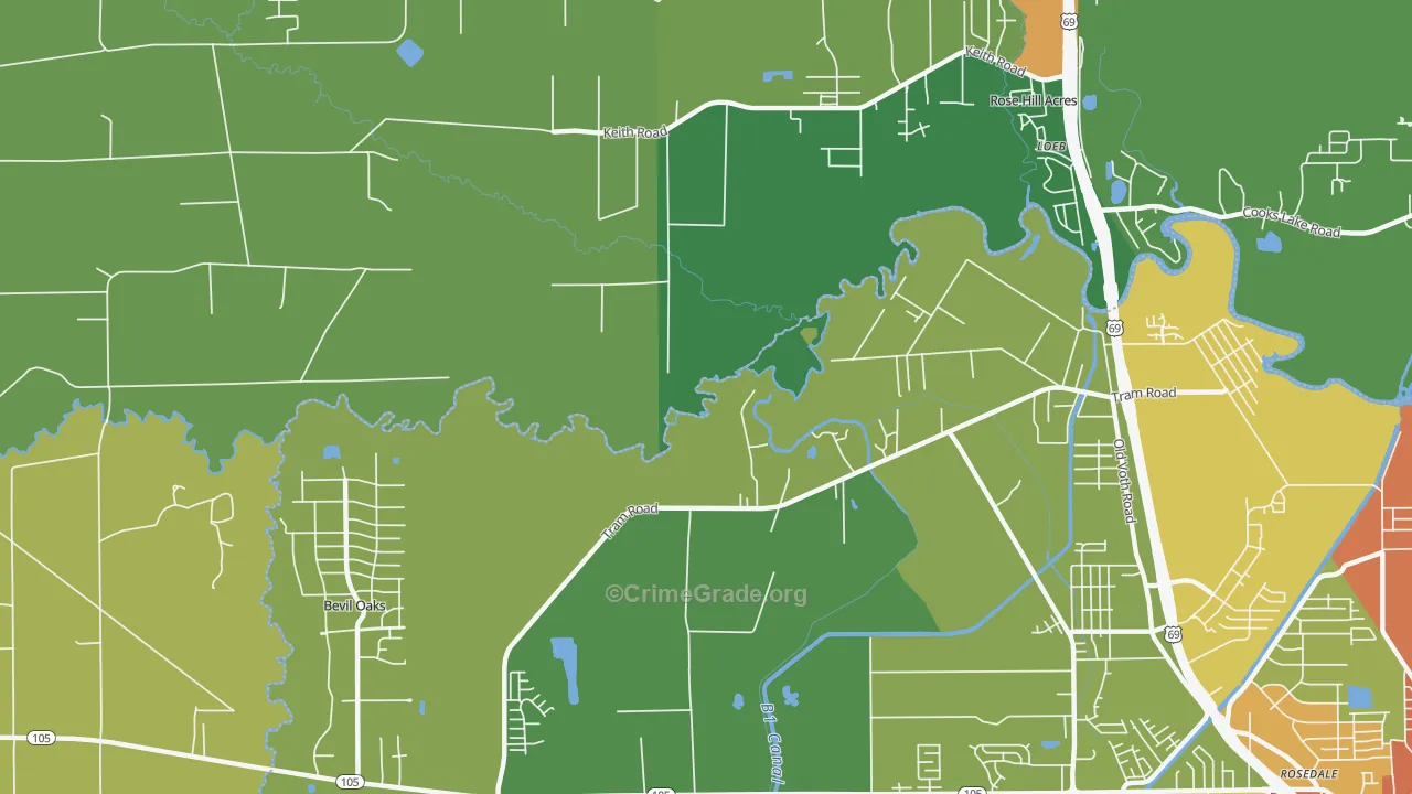 Voth, TX Map of Vandalism Rates