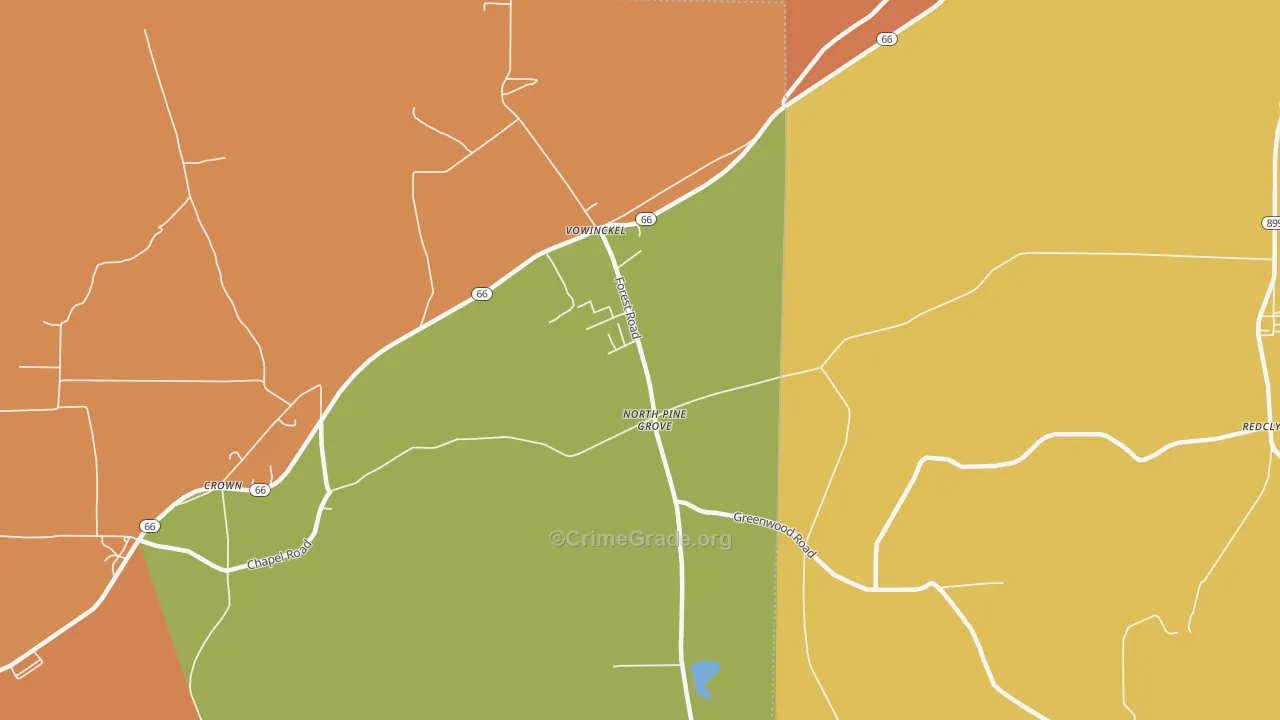 Vowinckel, PA Map of Vandalism Rates