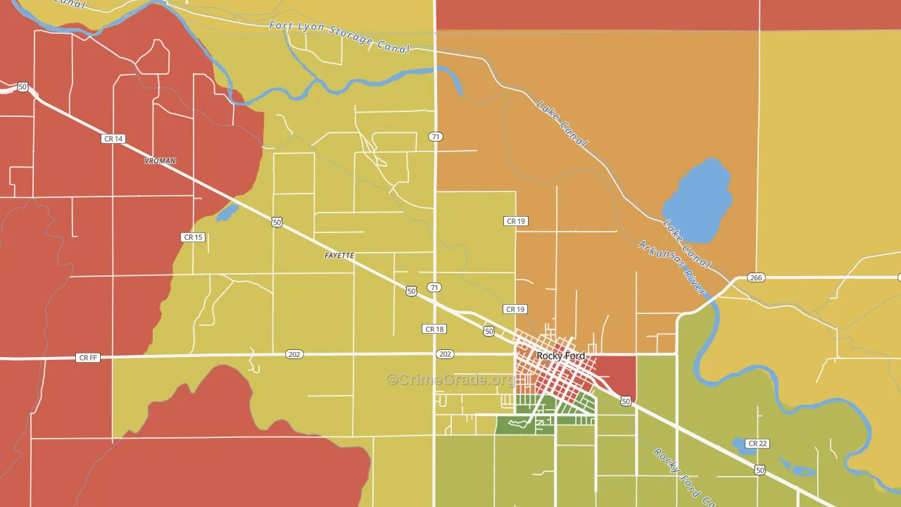 Vroman, CO Map of Vandalism Rates