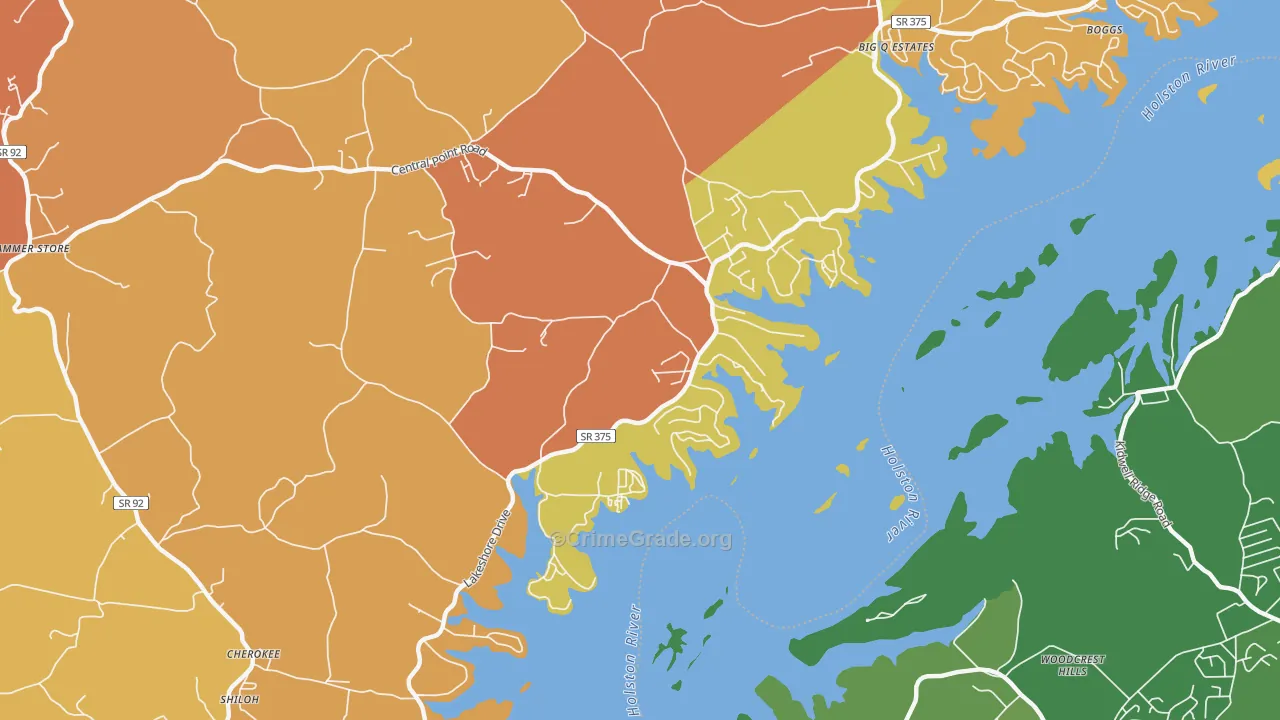 Wa-Ni Village, TN Map of Vandalism Rates