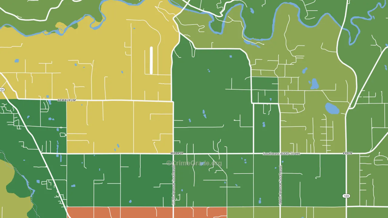Wabash, WA Map of Vandalism Rates