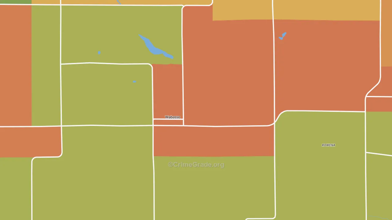 Wabasso, MN Map of Vandalism Rates