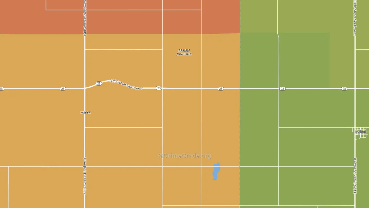 Wabek, ND Map of Vandalism Rates