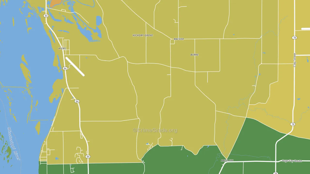 Wacker, IL Map of Vandalism Rates