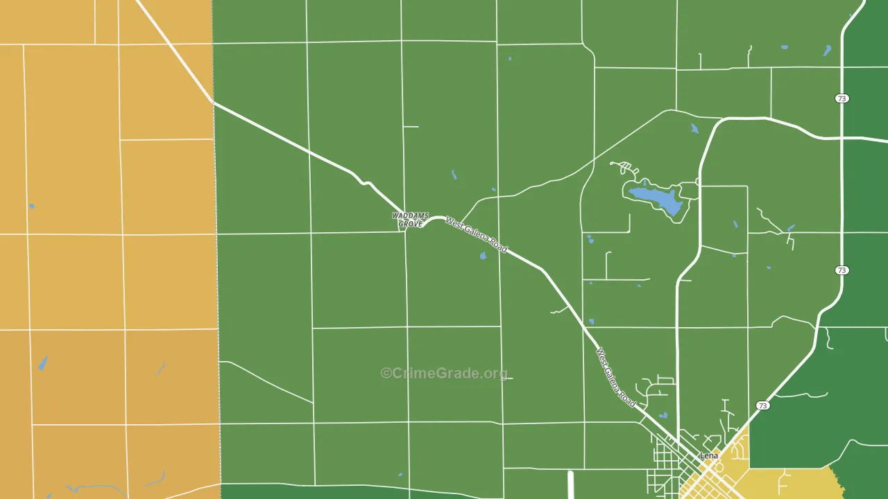 Waddams Grove, IL Map of Vandalism Rates