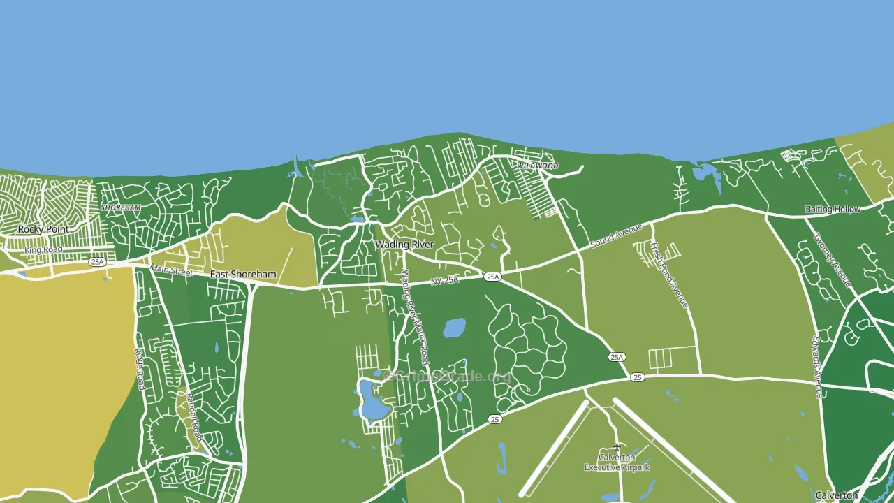 Wading River, NY Map of Vandalism Rates