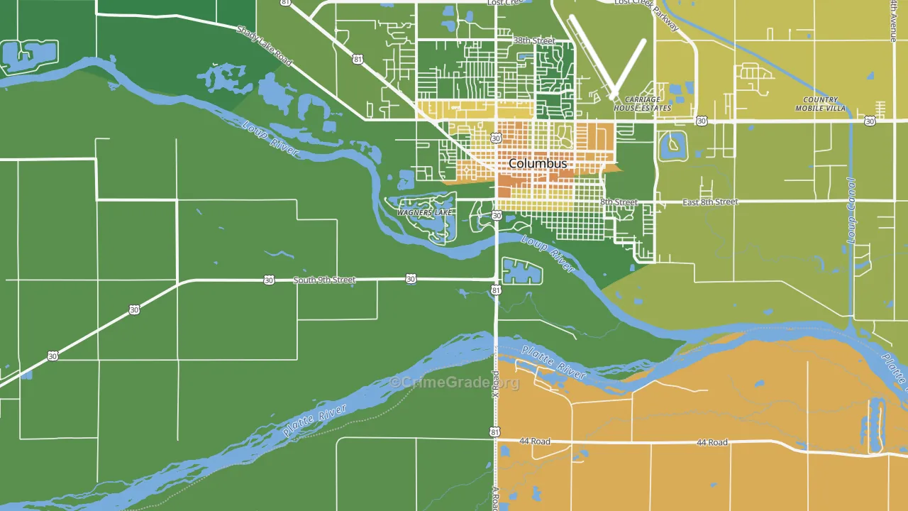 Wagners Lake, NE Map of Vandalism Rates