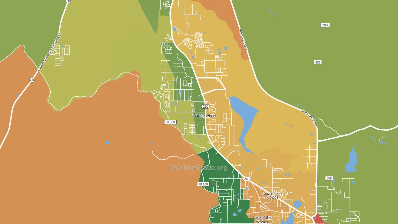 Wagon Wheel, AZ Map of Vandalism Rates