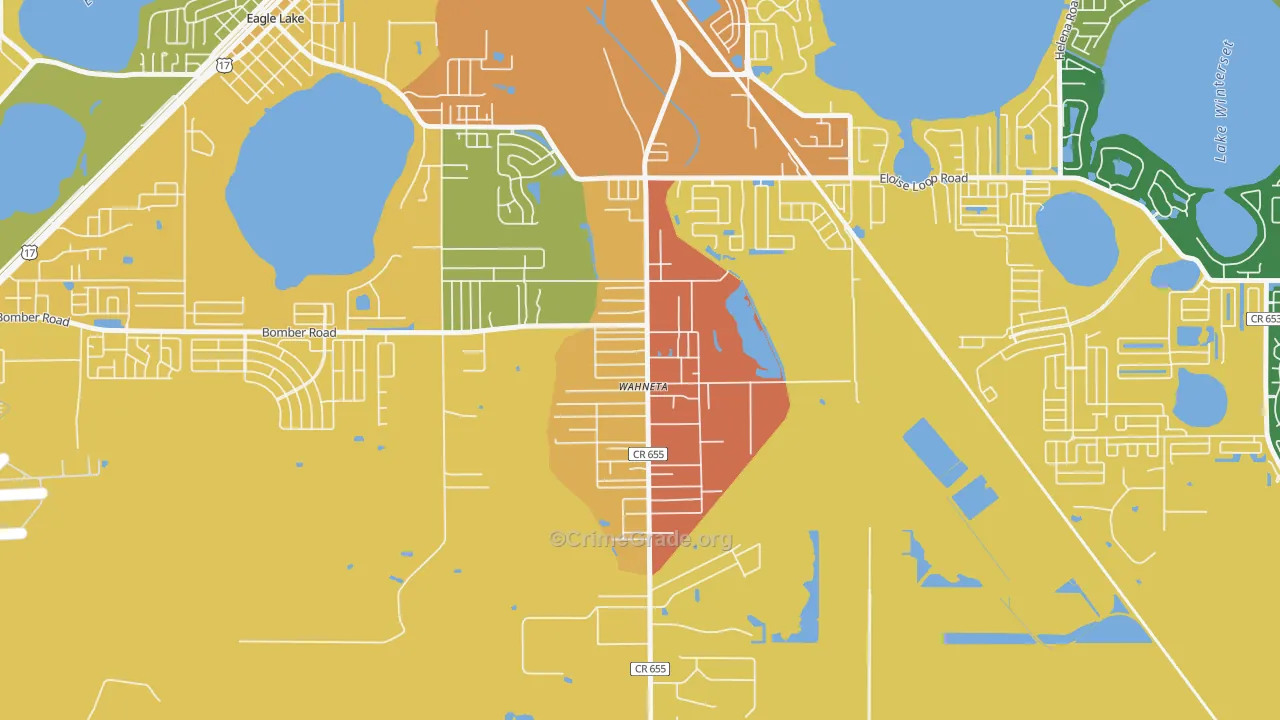 Wahneta, Winter Haven, FL Map of Vandalism Rates