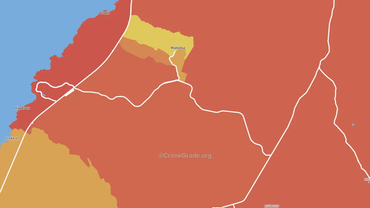 Waikoloa Village, HI Map of Vandalism Rates