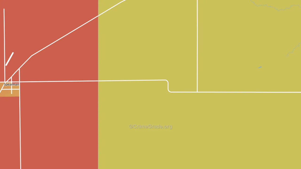 Waka, TX Map of Vandalism Rates