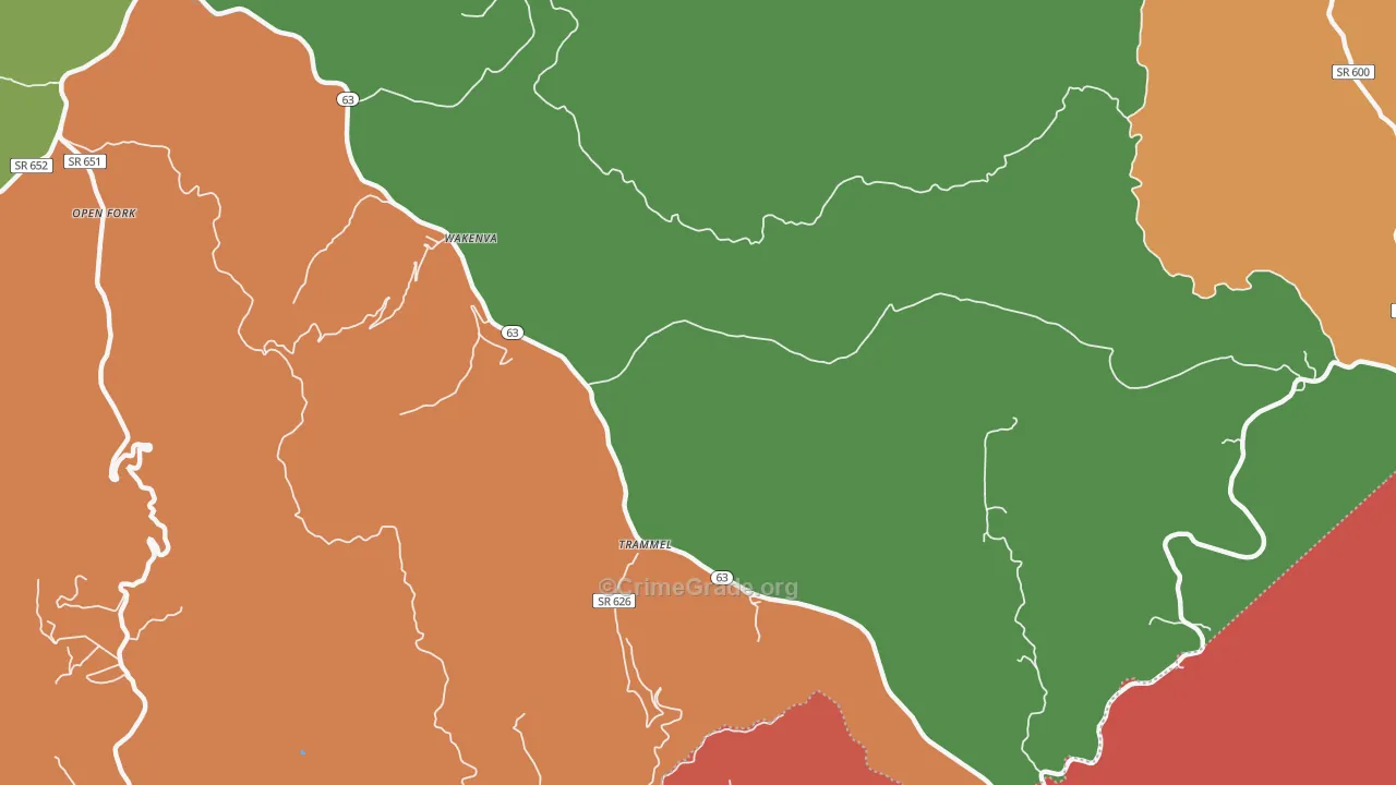 Wakenva, VA Map of Vandalism Rates