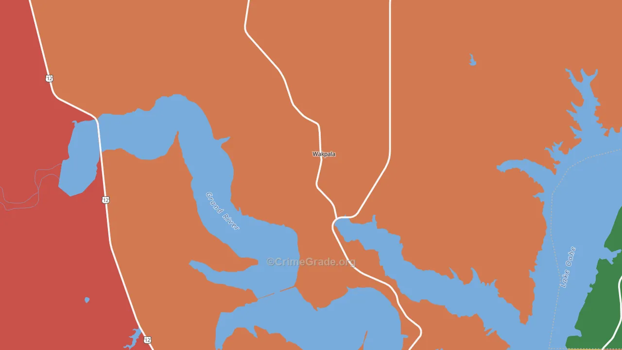 Wakpala, SD Map of Vandalism Rates