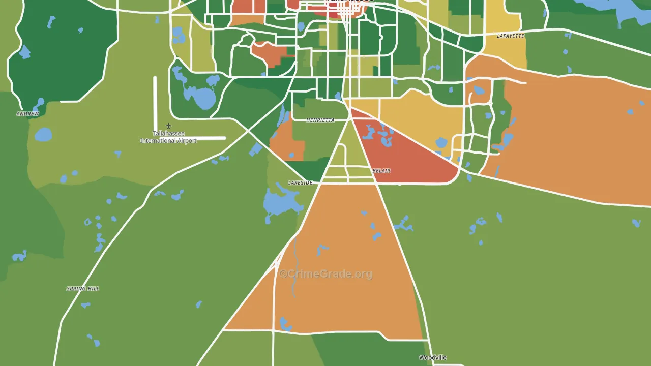 Wakulla Springs, FL Map of Vandalism Rates