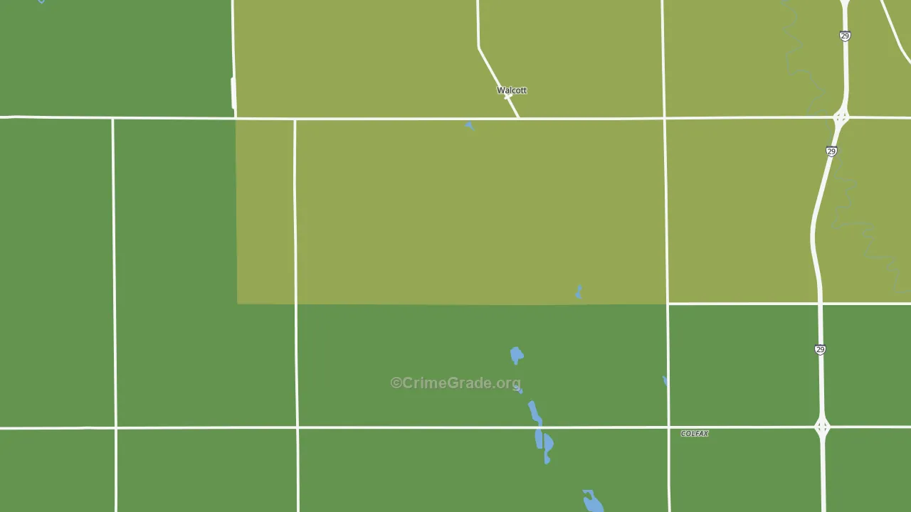 Walcott, ND Map of Vandalism Rates