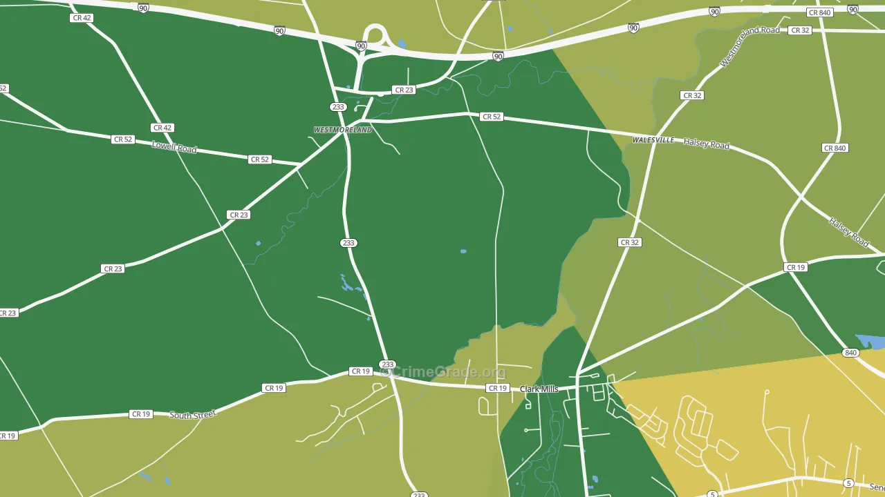 Walesville, NY Map of Vandalism Rates