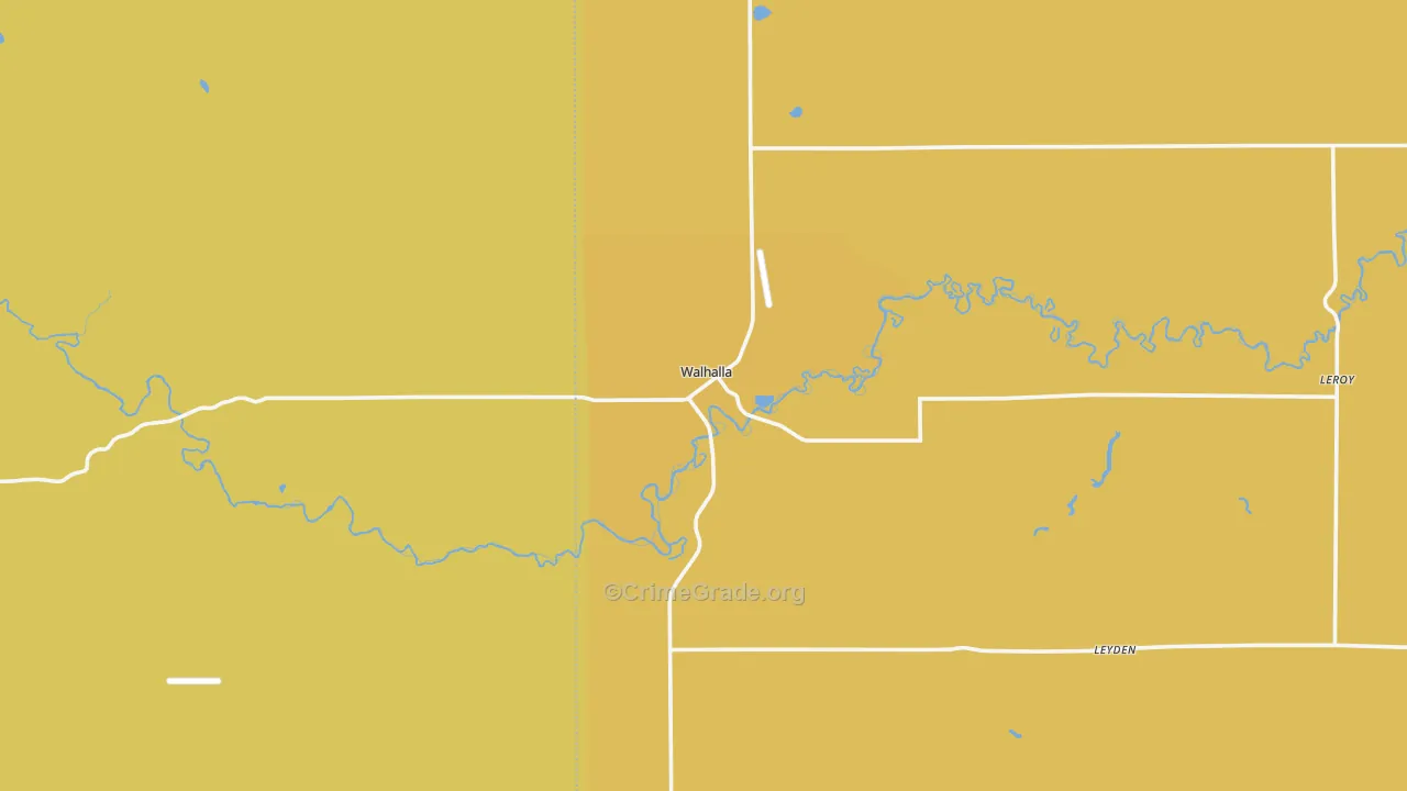 Walhalla, ND Map of Vandalism Rates