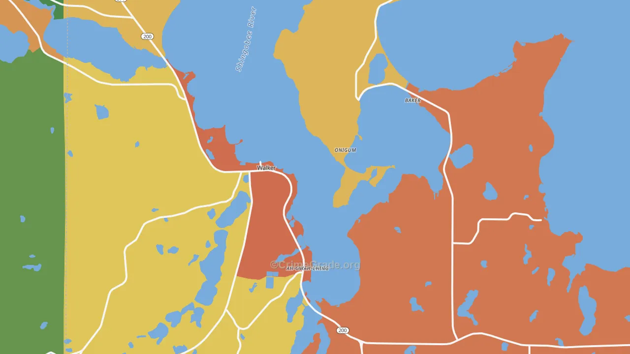 Walker, MN Map of Vandalism Rates