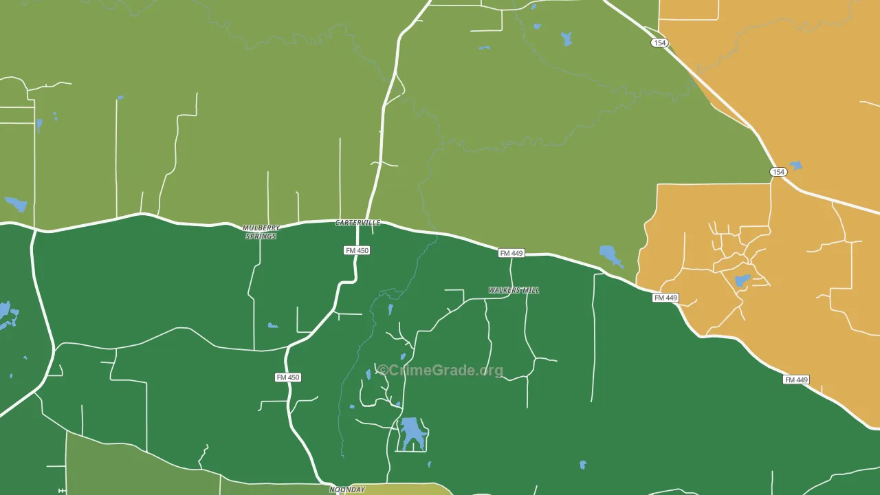 Walkers Mill, TX Map of Vandalism Rates