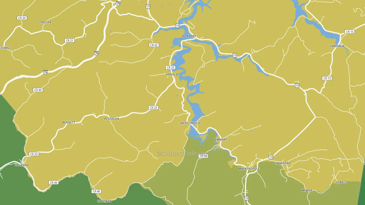 Walkersville, WV Map of Vandalism Rates