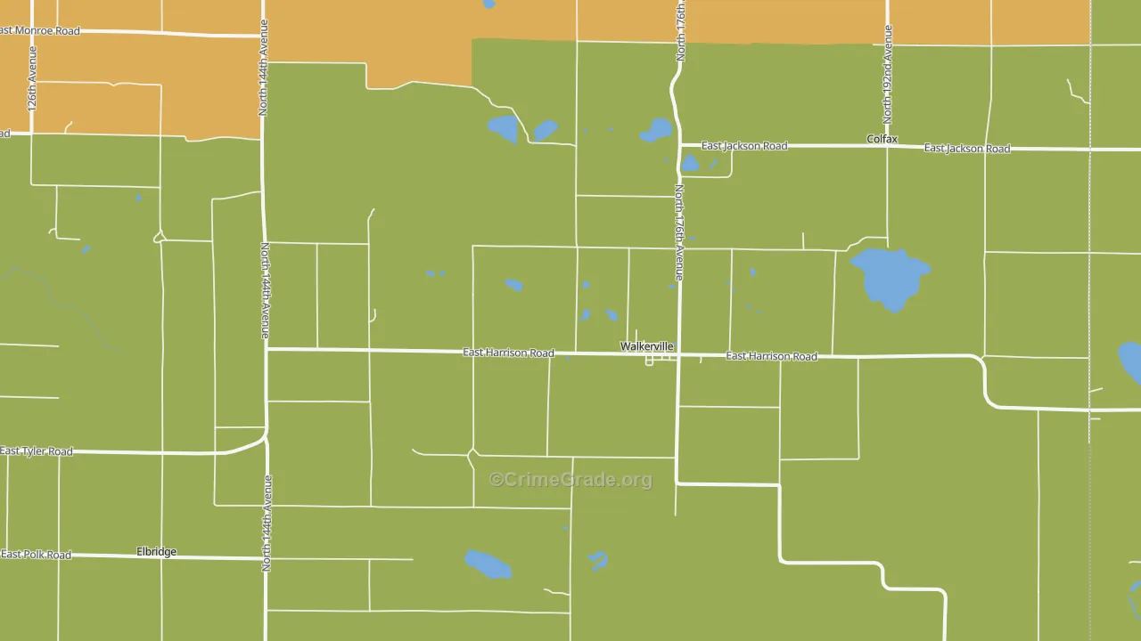 Walkerville, MI Map of Vandalism Rates