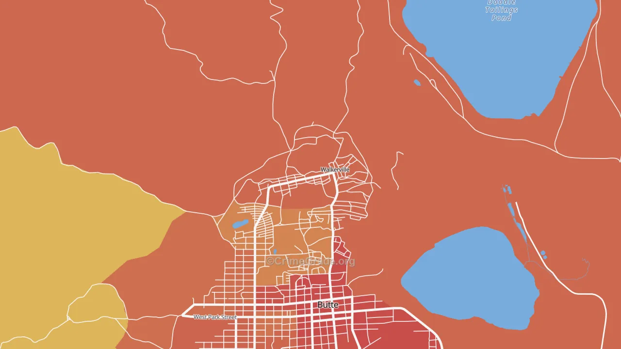 Walkerville, MT Map of Vandalism Rates