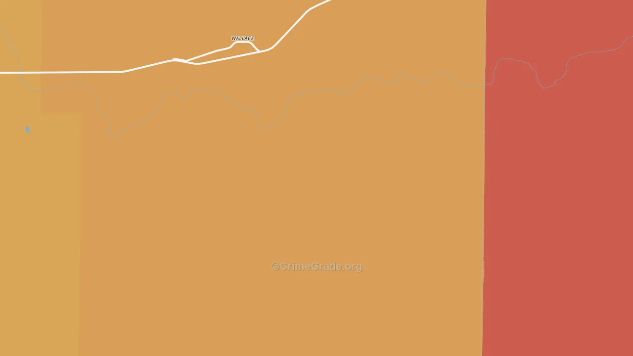 Wallace, KS Map of Vandalism Rates