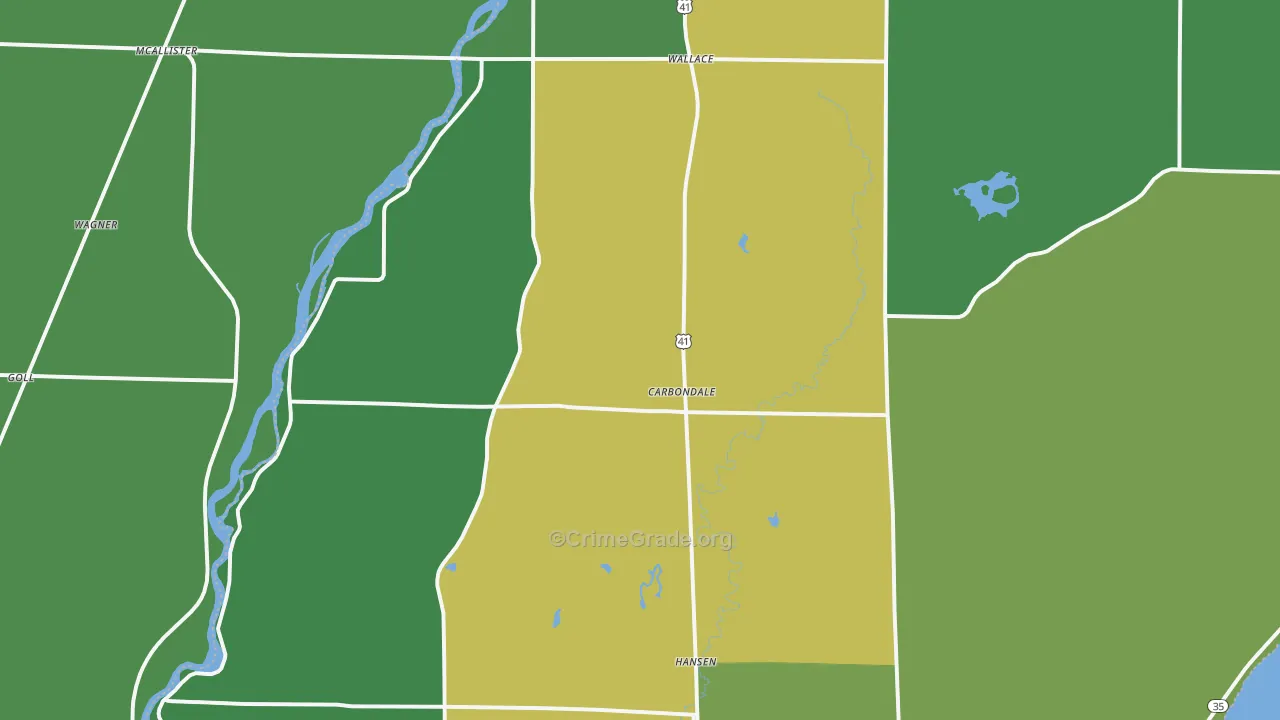 Wallace, MI Map of Vandalism Rates