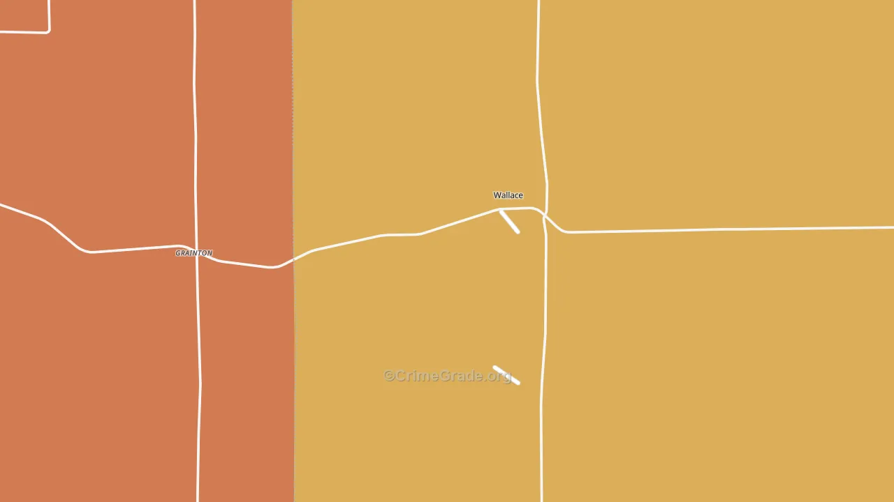 Wallace, NE Map of Vandalism Rates
