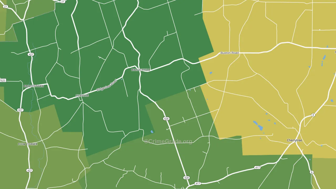 Wallaceville, PA Map of Vandalism Rates