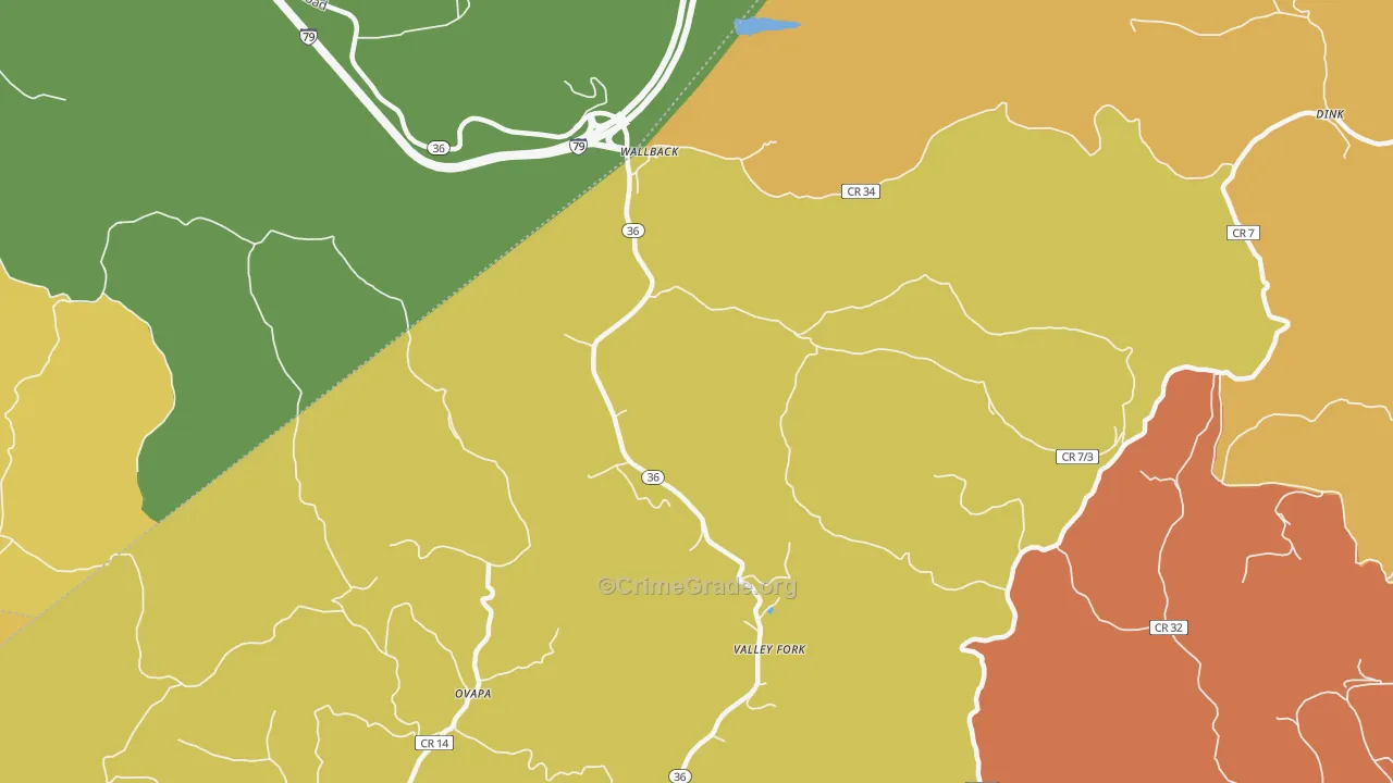 Wallback, WV Map of Vandalism Rates