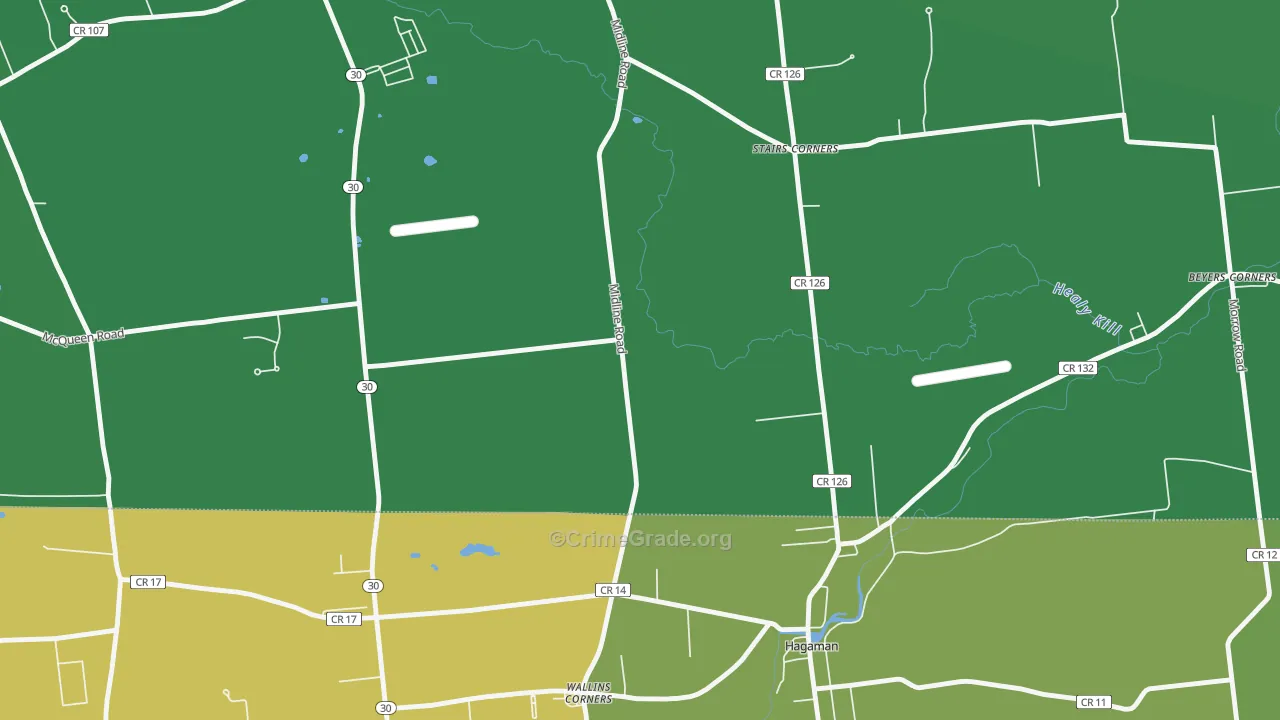 Wallins Corner, NY Map of Vandalism Rates