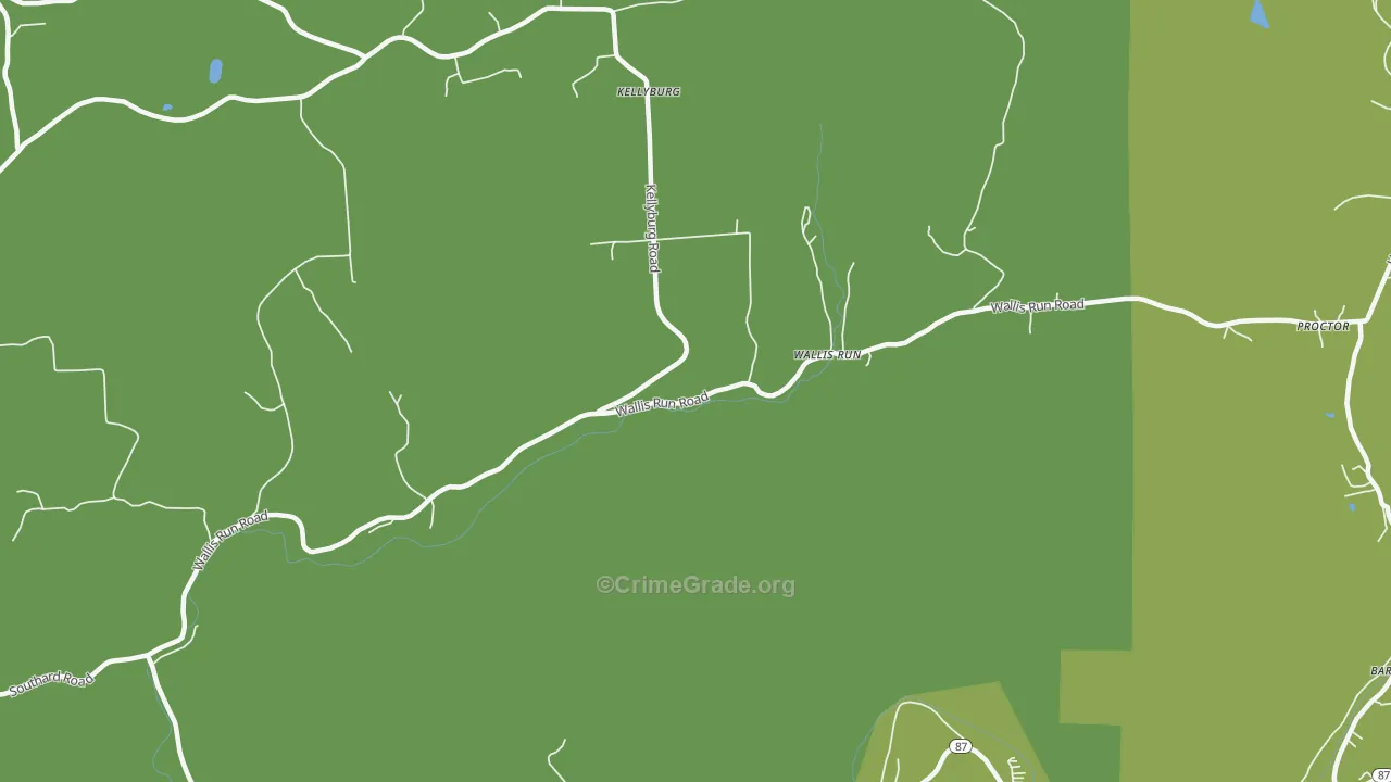 Wallis Run, PA Map of Vandalism Rates