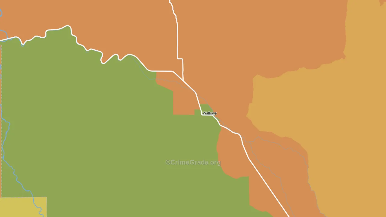 Wallowa, OR Map of Vandalism Rates