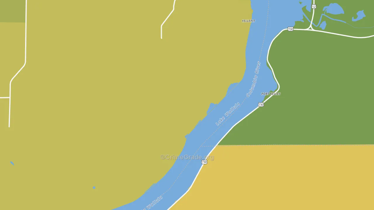 Wallula Junction, WA Map of Vandalism Rates