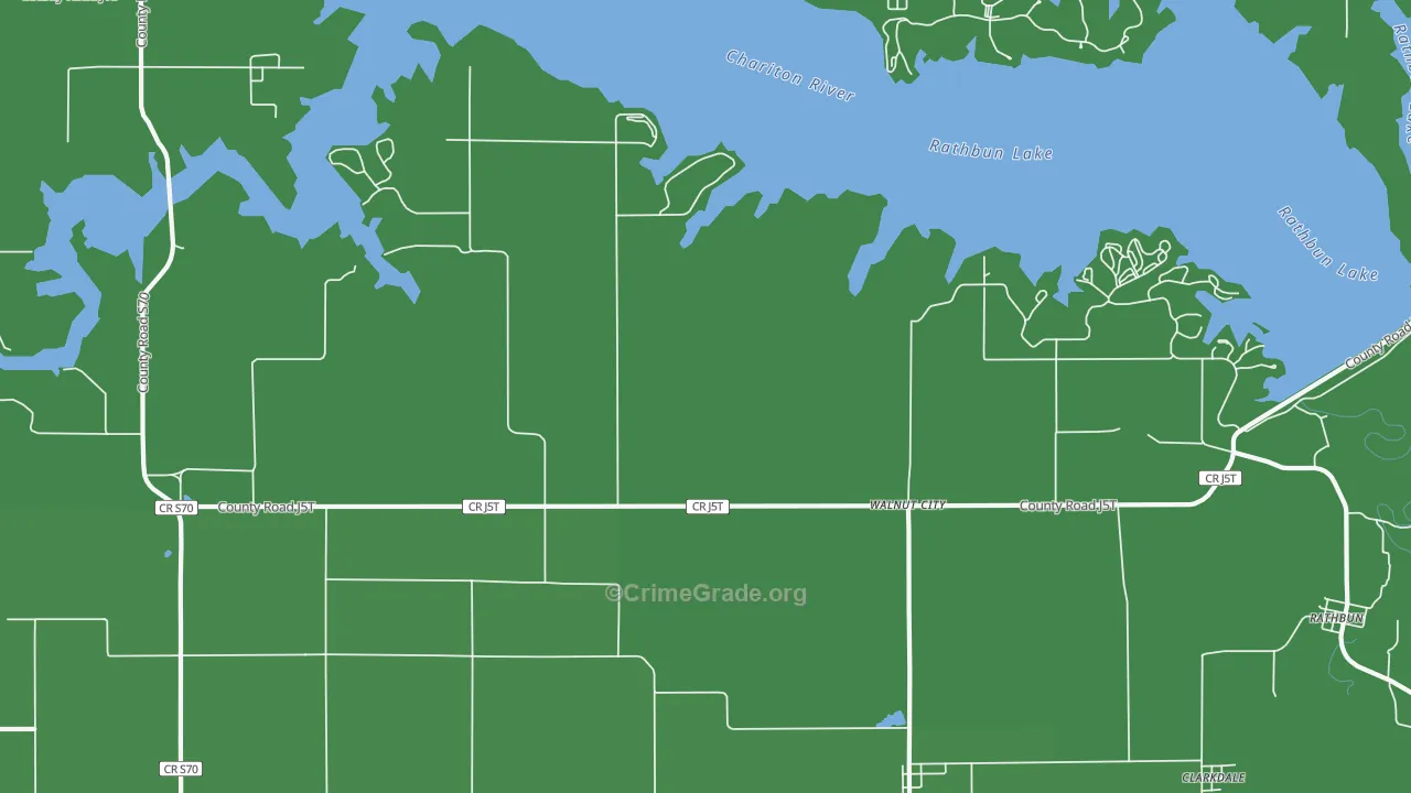 Walnut City, IA Map of Vandalism Rates