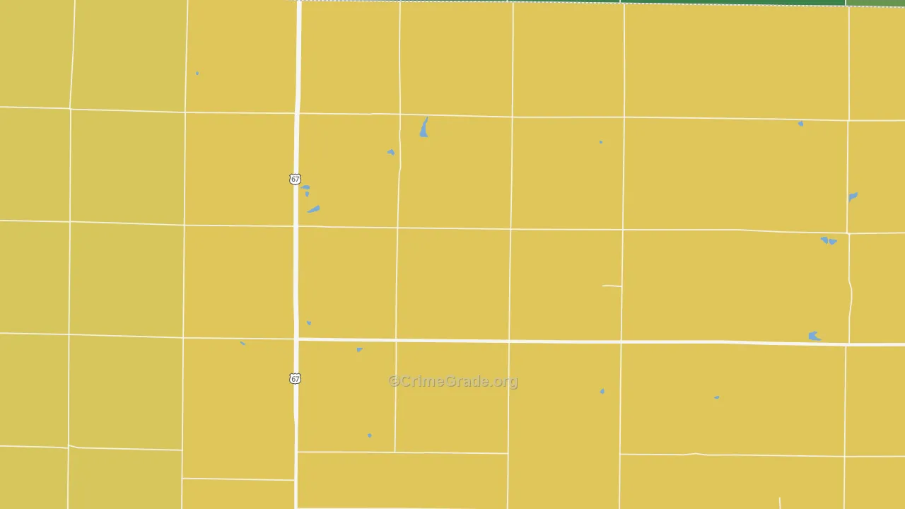 Walnut Grove, IL Map of Vandalism Rates
